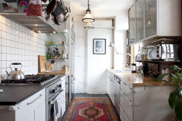 20 ترفند برای بزرگ تر نشان دادن آشپزخانه های کوچک
