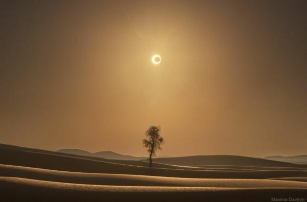 ناسا خورشیدگرفتگی در بیابان را شکار کرد، عکس